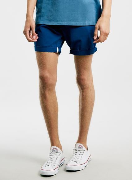 Topman Mens Ltd Montauk Surf Blue Twill Shorts