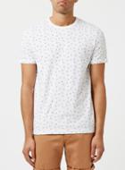 Topman Mens White All Over Palm Print T-shirt