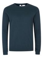 Topman Mens Blue Navy And Green Twist Slim Fit Sweater
