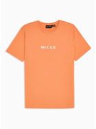 Nicce Mens Pink Nicce Orange Centre Logo T-shirt