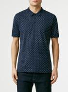Topman Mens Blue Navy Premium Polo T-shirt