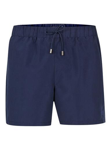 Topman Mens Navy Embroidered Logo Swim Shorts