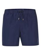 Topman Mens Navy Embroidered Logo Swim Shorts