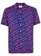 Topman Mens Multi Blue And Red Palm Springs Short Sleeve Shirt