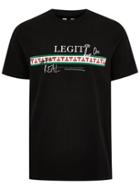 Topman Mens Black 'legit' Slogan T-shirt