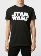 Topman Mens Black Star Wars Logo T-shirt