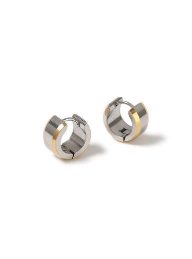 Topman Mens Multi Silver Hoop Earrings