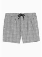 Topman Mens Black And White Check Pull On Shorts