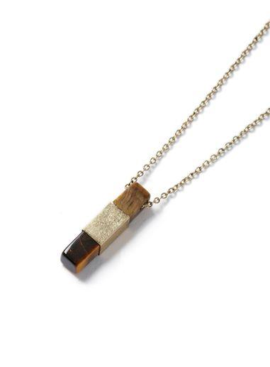Topman Mens Black Brown Pendant Necklace*