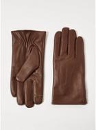 Topman Mens Brown Tan Leather Gloves And Box