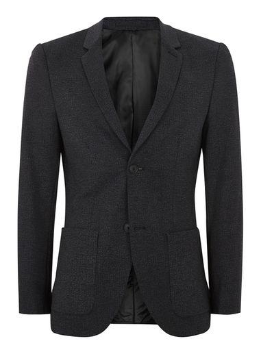 Topman Mens Blue Navy Jersey Skinny Blazer