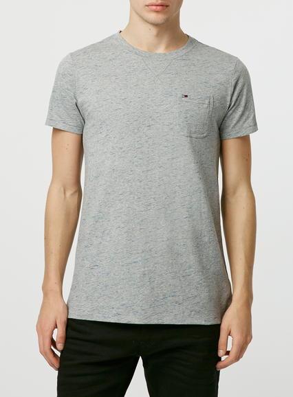 Topman Mens Mid Grey Tommy Hilfiger Grey T-shirt
