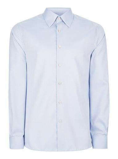 Topman Mens Charlie Casely-hayford X Topman Light Blue Twill Long Sleeve Shirt