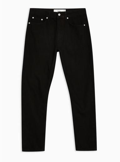 Topman Mens Black Tapered Jeans