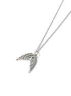 Topman Mens Black Silver Wing Necklace*