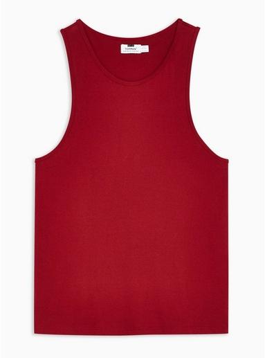 Topman Mens Red Burgundy Slim Vest