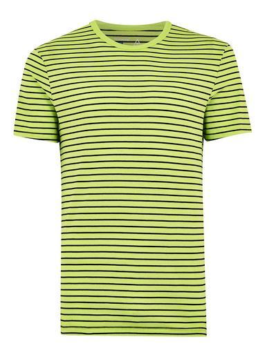 Topman Mens Green Lime Slim Stripe T-shirt