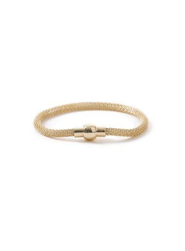 Topman Mens Metallic Gold Look Mesh Chain Bracelet*