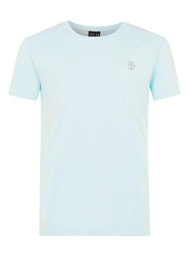 Topman Mens Jog On Pale Blue Organic Cotton T-shirt*