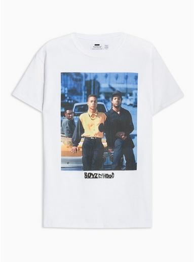 Topman Mens White 'boyz N The Hood' T-shirt