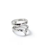 Topman Mens Silver Look Hammered Effect Split Ring*