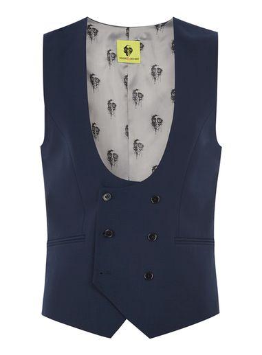 Topman Mens Noose & Monkey Navy 'ellroy' Vest