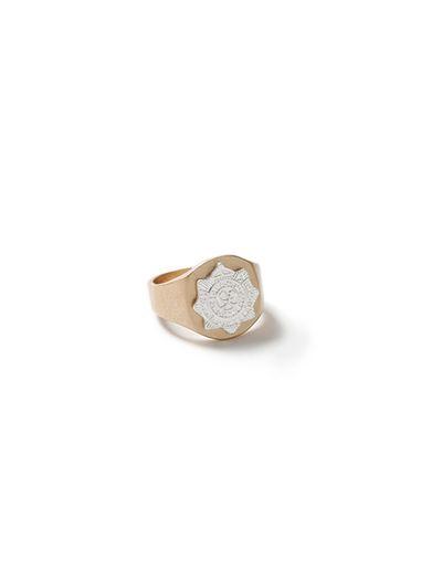 Topman Mens Grey Sheriff Signet Ring*