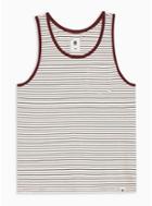 Element Mens White Element Stripe 'rocky' Vest Top