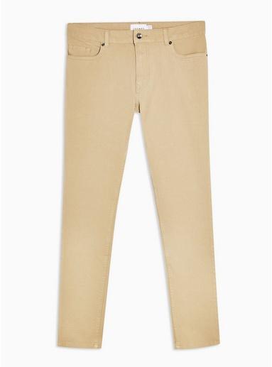 Topman Mens Beige Stone Spray On Chinos