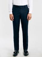 Topman Mens Blue New Navy Slim Suit Trousers