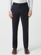 Topman Mens Blue Dark Navy Textured Skinny Fit Suit Pants