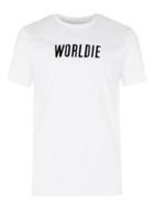 Topman Mens White Worldie Slogan Print T-shirt