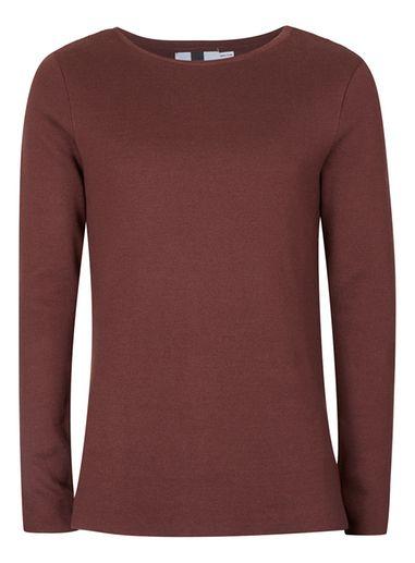Topman Mens Burgundy Longline Crew Neck Jumper
