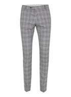 Topman Mens Multi Blue And Gray Check Ultra Skinny Suit Pants