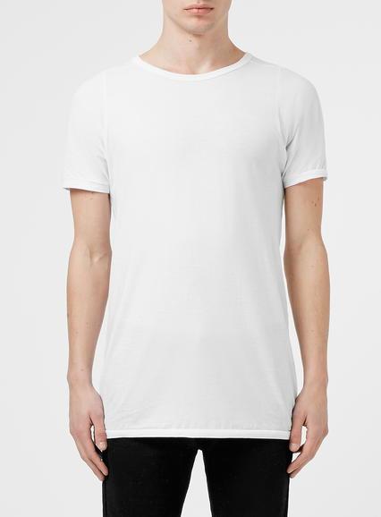 Topman Mens Selected Homme White Longline T-shirt