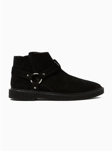 Topman Mens Black Suede Milo Harness Chelsea Boots