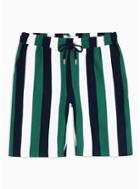 Topman Mens Multi Green And White Stripe Jersey Shorts