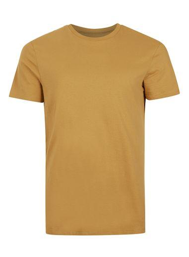 Topman Mens Brown Mustard Slim Fit T-shirt