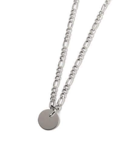 Topman Mens Silver Disc Necklace*