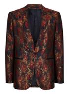 Topman Mens Red Charlie Casely-hayford X Topman Burgundy Jacquard Blazer