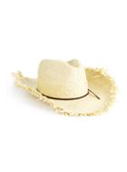Topman Mens Brown Straw Wide Brim Western Hat