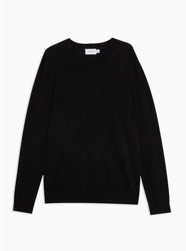 Topman Mens Black Essential Jumper