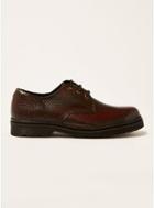 Topman Mens Red Leather Snake Effect Brogues