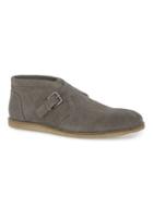 Topman Mens Grey Gray Suede Monk Ankle Boots