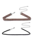 Topman Mens Brown And Grey Fabric Choker 2 Pack*