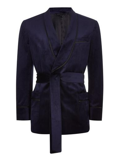 Topman Mens Charlie Casely-hayford X Topman Navy Belted Smoking Jacket