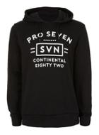 Topman Mens Black Pro 7 Overhead Hoodie