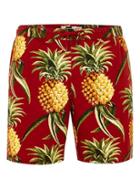 Topman Mens Red Pineapple Pull On Shorts