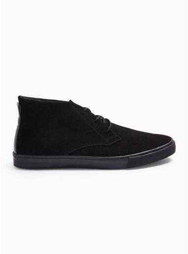 Topman Mens Black Faux Suede Royce Chukka Boots