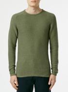 Topman Mens Selected Homme Green Sweater